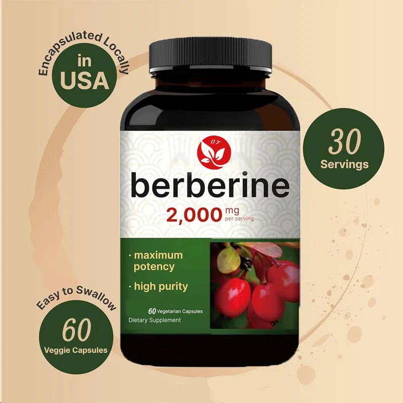 Berberine Hcl Capsule - Suplemento Berberina 60 Cápsulas Vegetarianas, Asparata