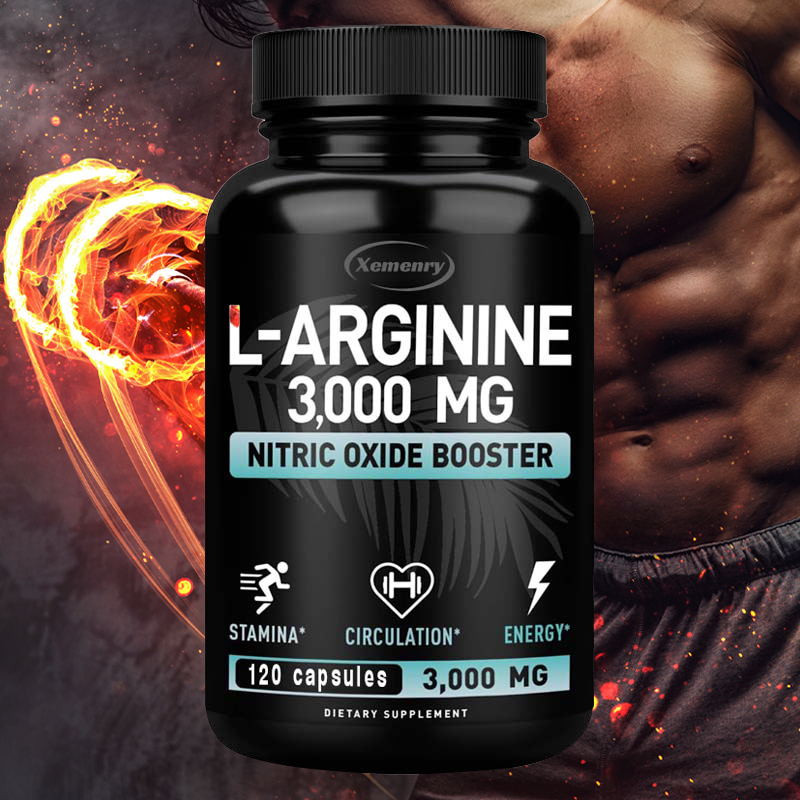 Pre Workout Supplement - L-Arginina 3000mg - para suporte de