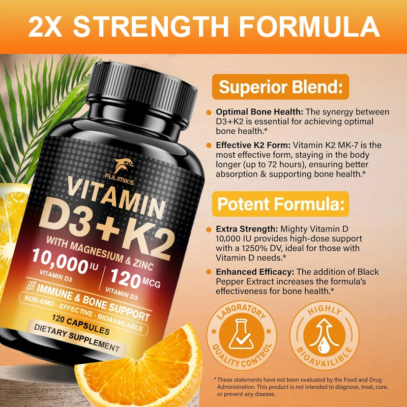 Suplemento de Vitamina D3 K2 1 - Nutrition Zinc avaliação e preço