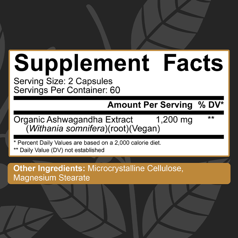 Cápsula Orgânica Ashwagandha - - Ashwagandha Extract Root avaliação e preço