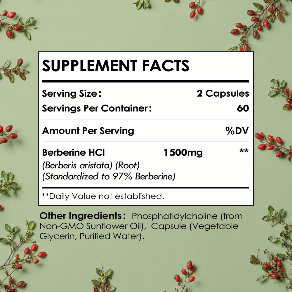Berberina HCL Lipossomal - 150 - Berberine Hcl Capsule avaliação e preço