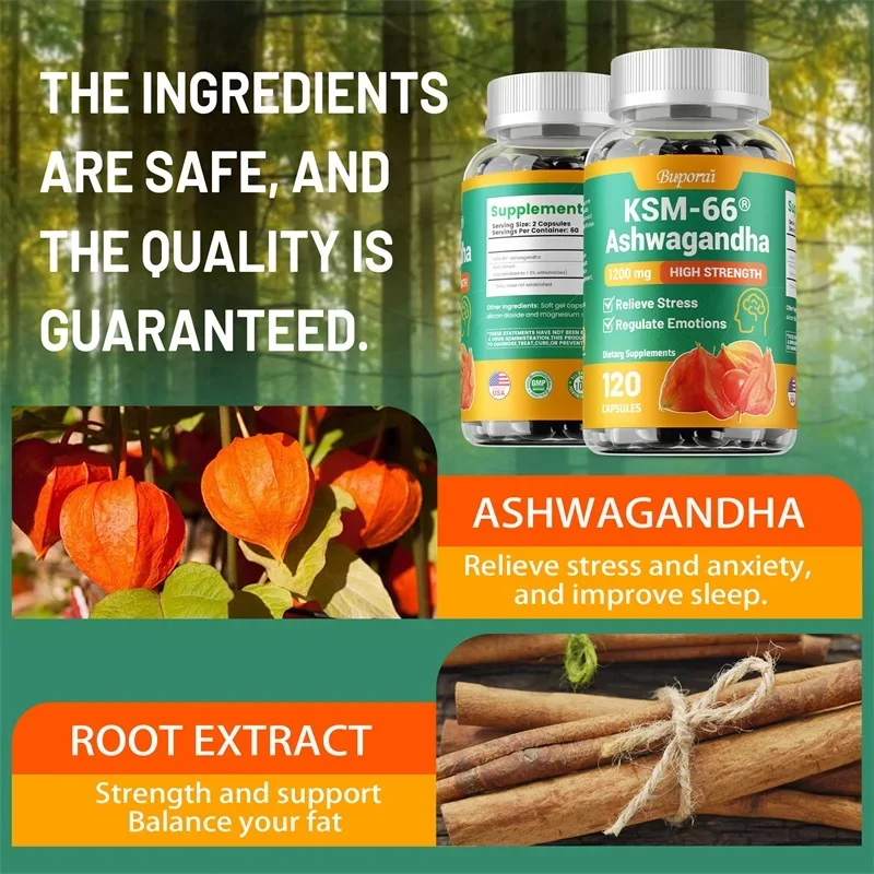 KSM-66 Ashwagandha 1200 mg cáp - Ashwagandha Extract Root avaliação e preço